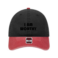 I Am Worthy Dyed Cap | Artistshot