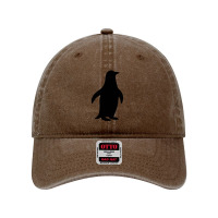 Penguin Silhouette Funny Cute Animal Dyed Cap | Artistshot