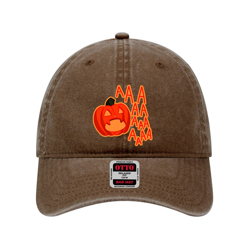 Screaming Pumpkin Dyed Cap by Hatory | Artistshot