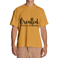 Created With A Purpose Christian Faith Men Women Urban Heavy T-shirt | Artistshot