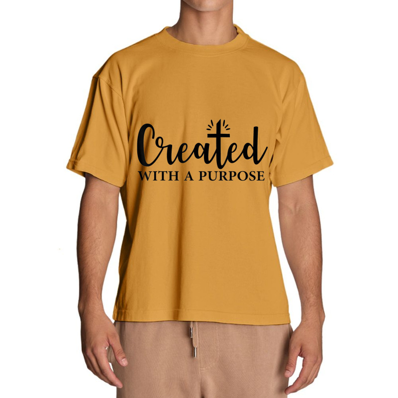 Created With A Purpose Christian Faith Men Women Urban Heavy T-shirt by Aria-Proctor | Artistshot