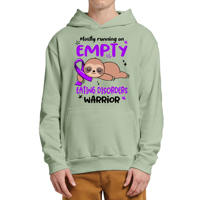 Eating Disorders Awareness T  Shirt Mostly Running On Empty Eating Dis Urban Pullover Hoodie by japanwhirl | Artistshot