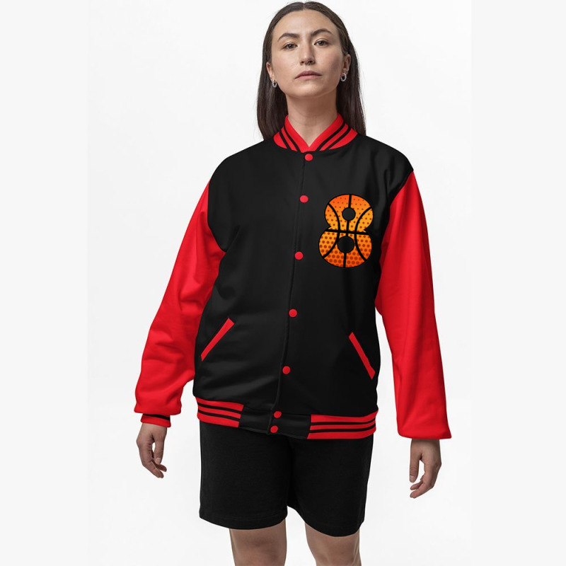 Basketball Number Eight Bomber Jacket by nbobatiga | Artistshot