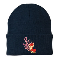 Forest Animal Lover Sakura Cherry Blossom Wildlife Fox T Shirt Beanie | Artistshot