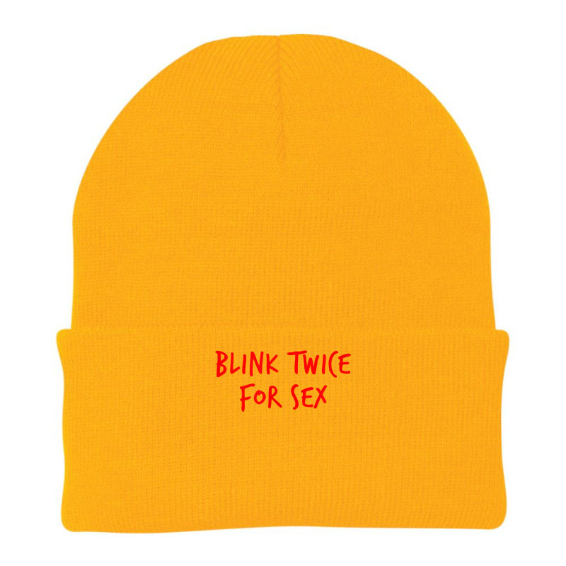 Funny Blink Twice For Sex Cool And Hilarious Joke T Shirt Beanie by ebertfran1985 | Artistshot