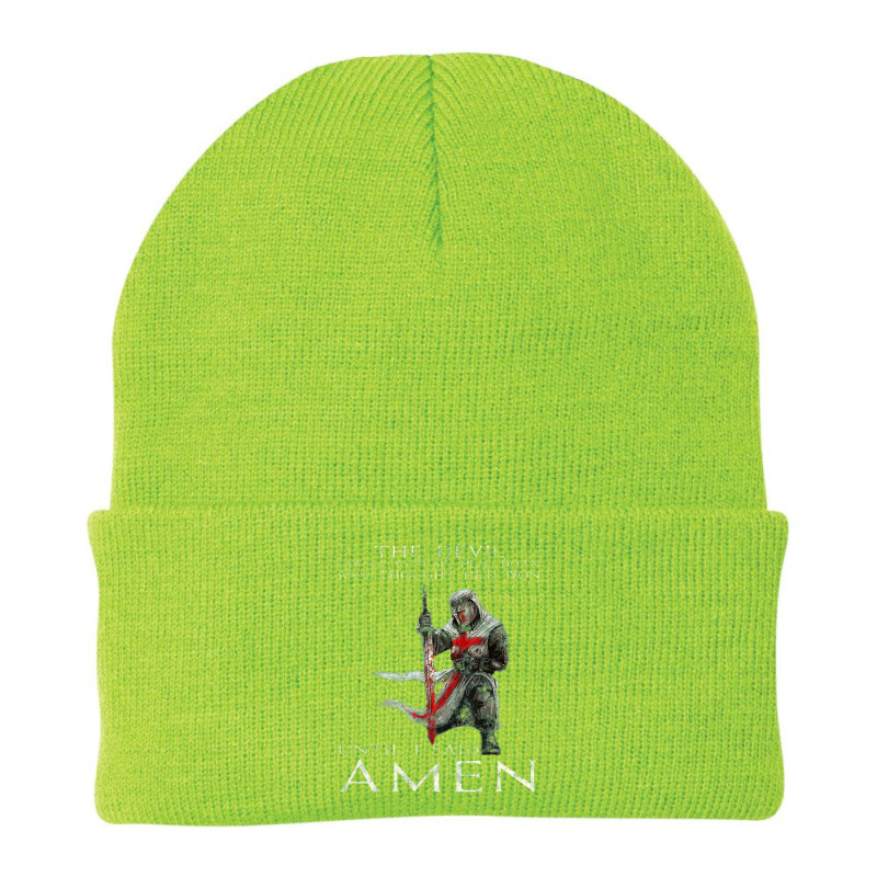 The Crusader The Devil Saw Me Knight Templar Beanie | Artistshot