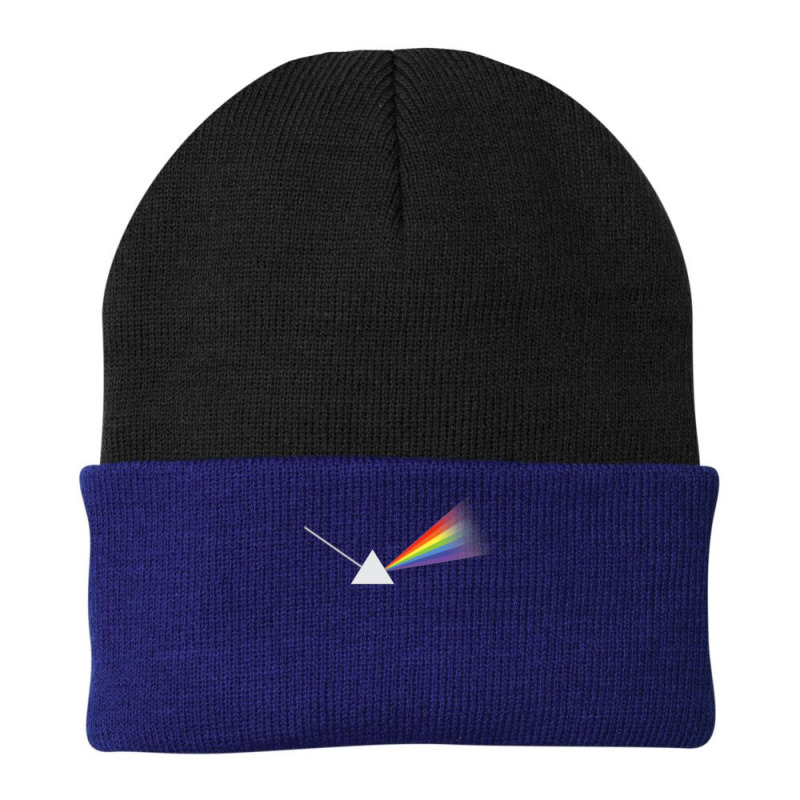 Triangle Shape With White Ray Of Light Rainbow Colors Design Premium T Beanie by jermonmccline | Artistshot