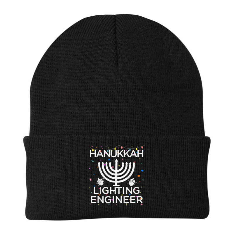 Kids Hanukkah Lighting Engineer Jewish Menorah Lights Dreidels T Shirt Beanie | Artistshot