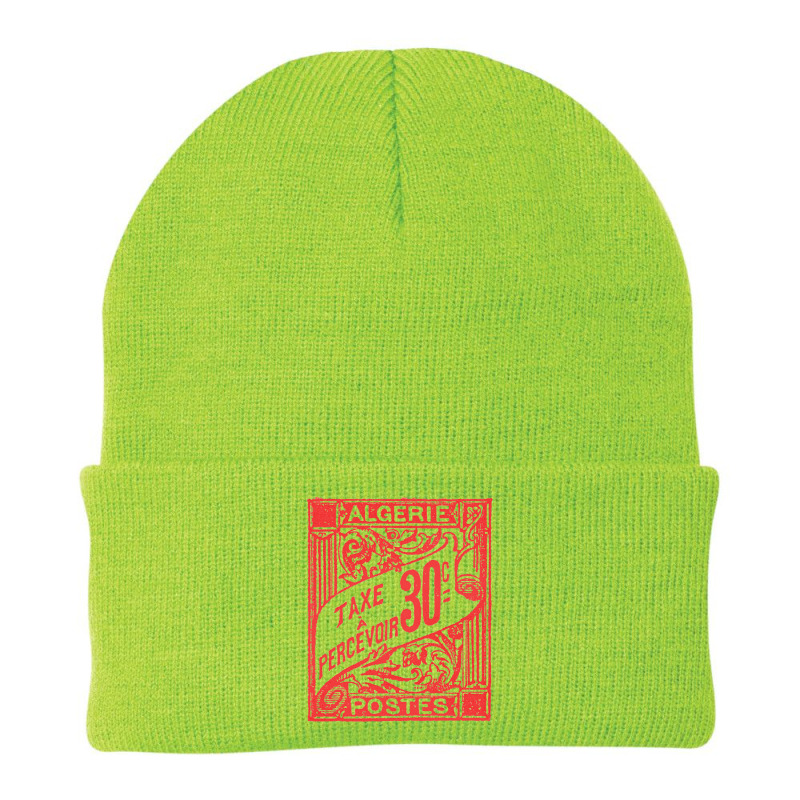 Vintage Algeria Postage Stamp Design Beanie by sabitung | Artistshot