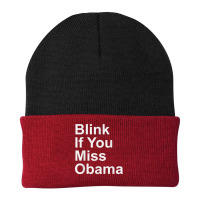 Blink If You Miss Obama Funny Democrat Tshirt Beanie | Artistshot