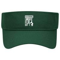 Funny Warning I Might Flip Out Gymnastics Art For Girls Boys Visor Hat | Artistshot