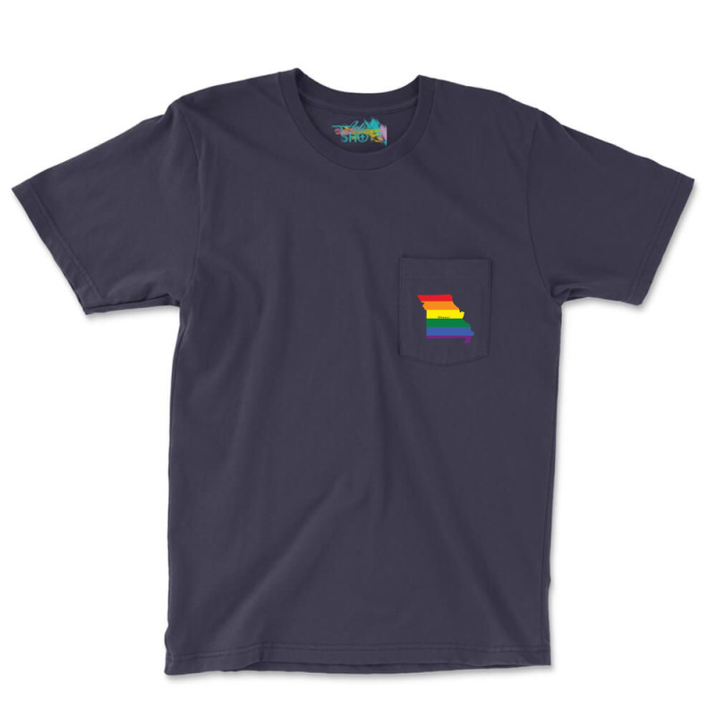 Missouri Rainbow Flag Pocket T-shirt | Artistshot