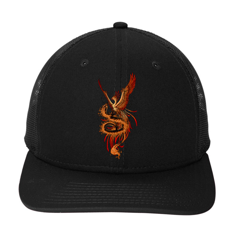 Phoenix Vs Dragon Mythological Snapback Trucker Cap by turgongon | Artistshot