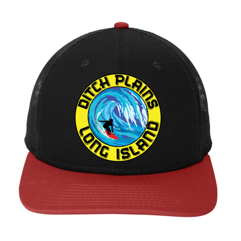 Surfing Ditch Plains Long Island New York Snapback Trucker Cap by bettykrulla | Artistshot