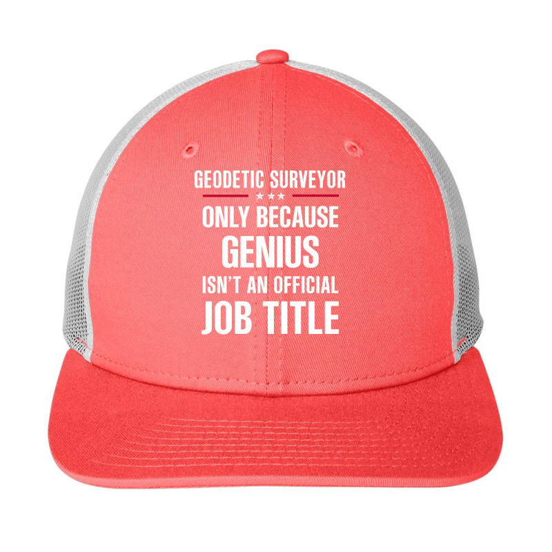 Gift For Genius Geodetic Surveyor Snapback Trucker Cap by thanchashop | Artistshot