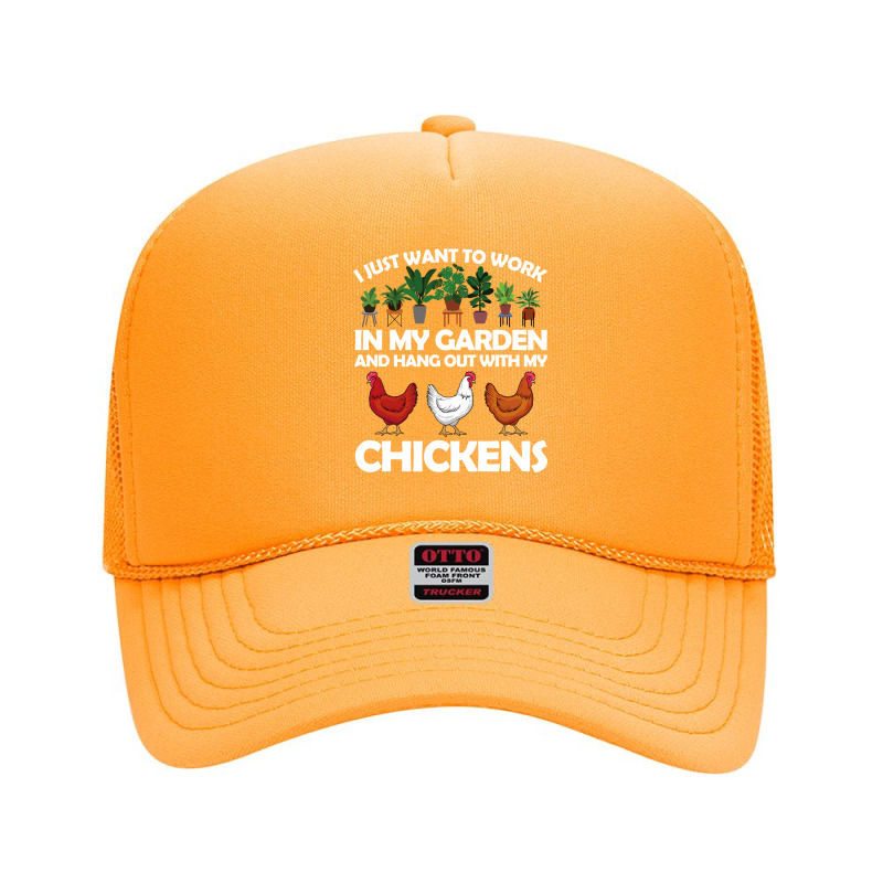 Chicken Cock Funny Chicken For Men Women Gardening Chicken Lovers Gard Foam Trucker Hat by offensejuggler | Artistshot