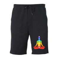 Meditating Man In Sitting Yoga Fleece Short | Artistshot