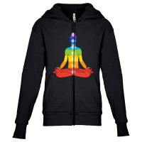 Meditating Man In Sitting Yoga Youth Zipper Hoodie | Artistshot