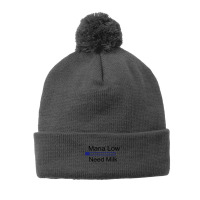 Gaming Mana Low Need Milk Pom Pom Beanie | Artistshot