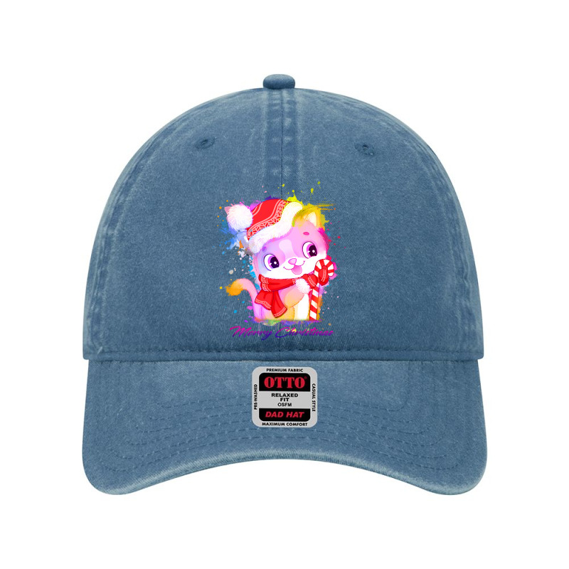 Merry Christmas Cat Dyed Cap | Artistshot