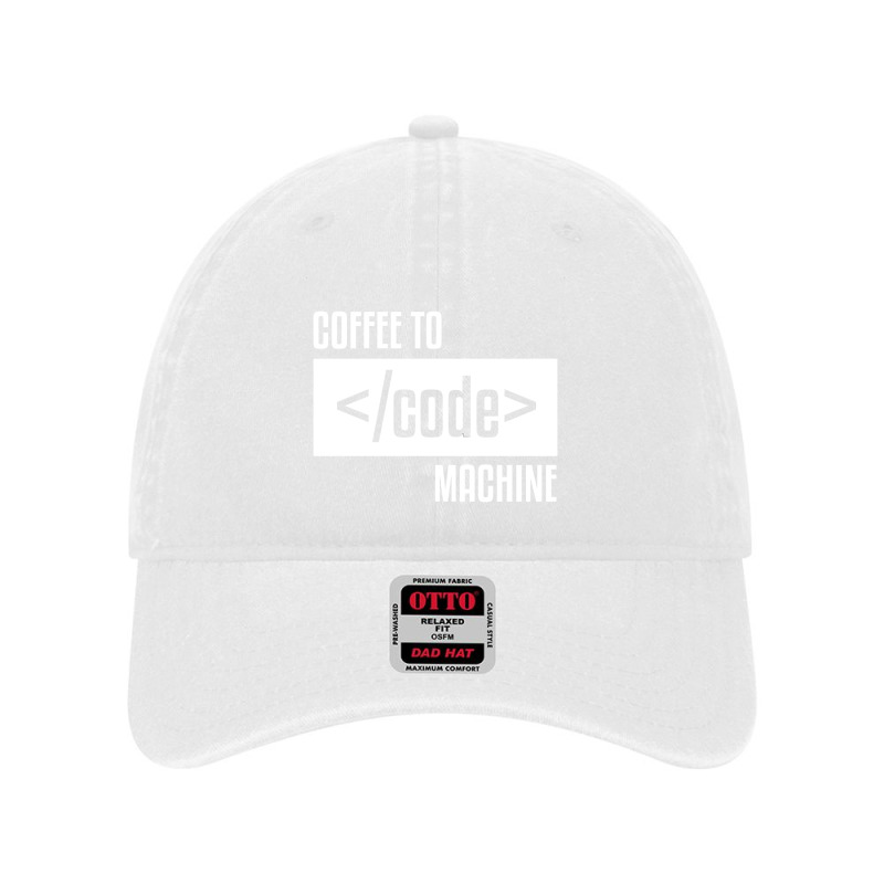 Coffee To Machine Code Geek Solver Coder Accounta Dyed Cap by zackky | Artistshot