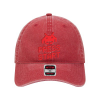 Space Invader Press Start, Space Invaders Dyed Cap | Artistshot