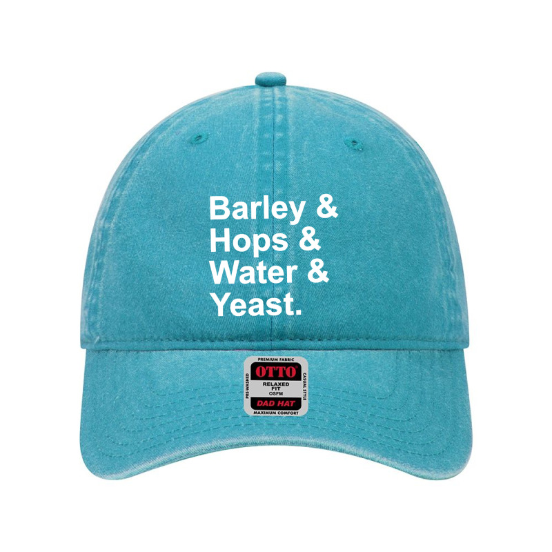 Barley, Hops, Water, Yeast Dyed Cap | Artistshot