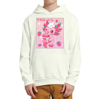 Kawaii Axolotl Strawberry Milk Shake Carton Japanese Anime Premium T S Urban Pullover Hoodie | Artistshot