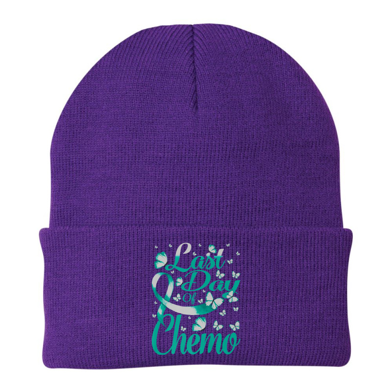 Last Day Of Chemo Myasthenia Gravis Awareness Butterfly Premium T Shir Beanie | Artistshot