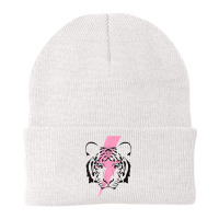 Tiger And Hot Pink Lightning Bolt T Shirt Beanie | Artistshot