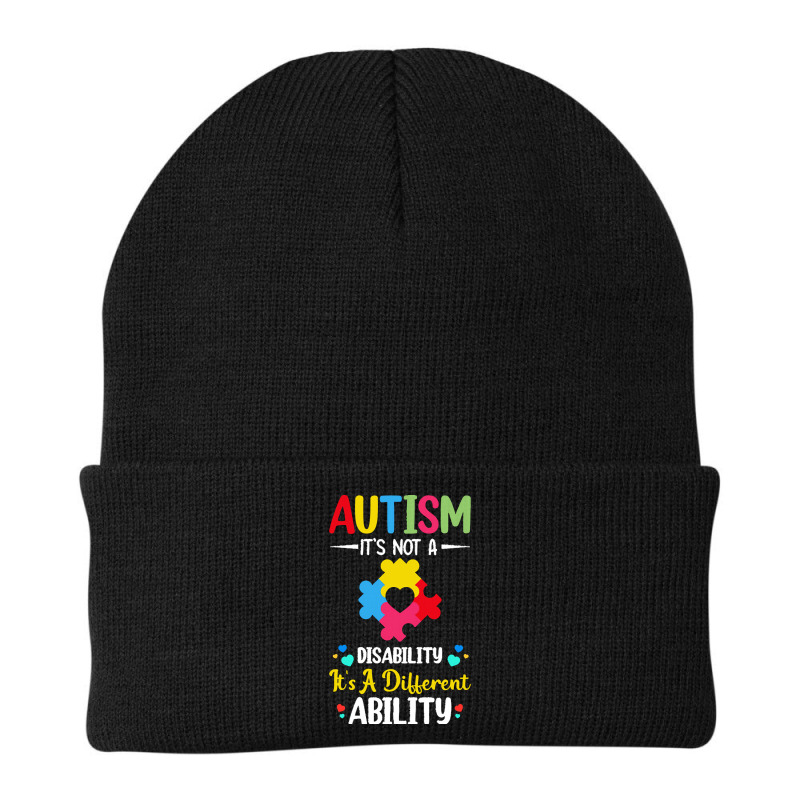 Autism Its Not A Disability Its A Dif T  Shirt Autism It's Not A Disab Beanie by lamentableabiding | Artistshot