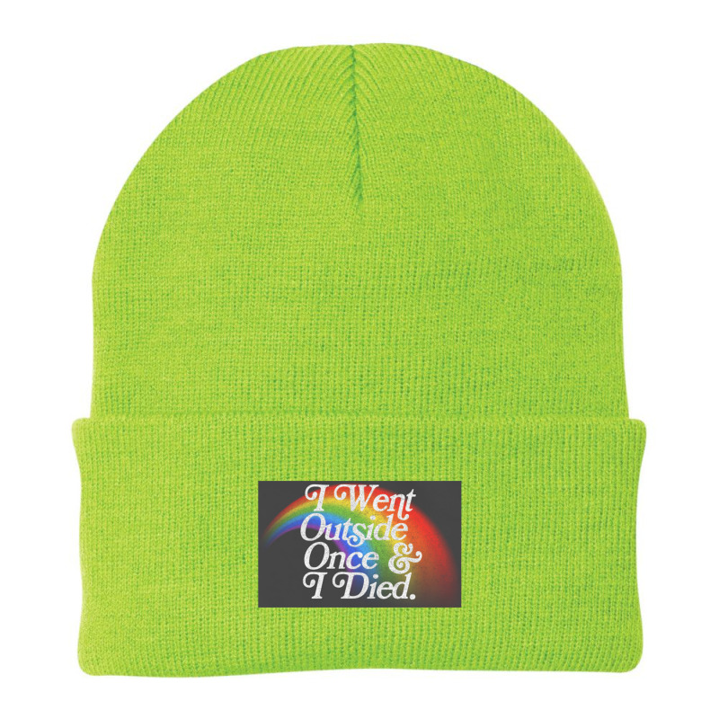 I Went Outside Once & I Died  Nihilist Meme Design Beanie by gusjigangkudus | Artistshot