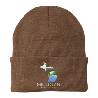 Michigan Proud State Motto The Wolverine State T Shirt Beanie | Artistshot