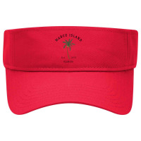 Womens Marco Island Florida Colorful Palm Tree Retro Novelty Art V Nec Visor Hat | Artistshot