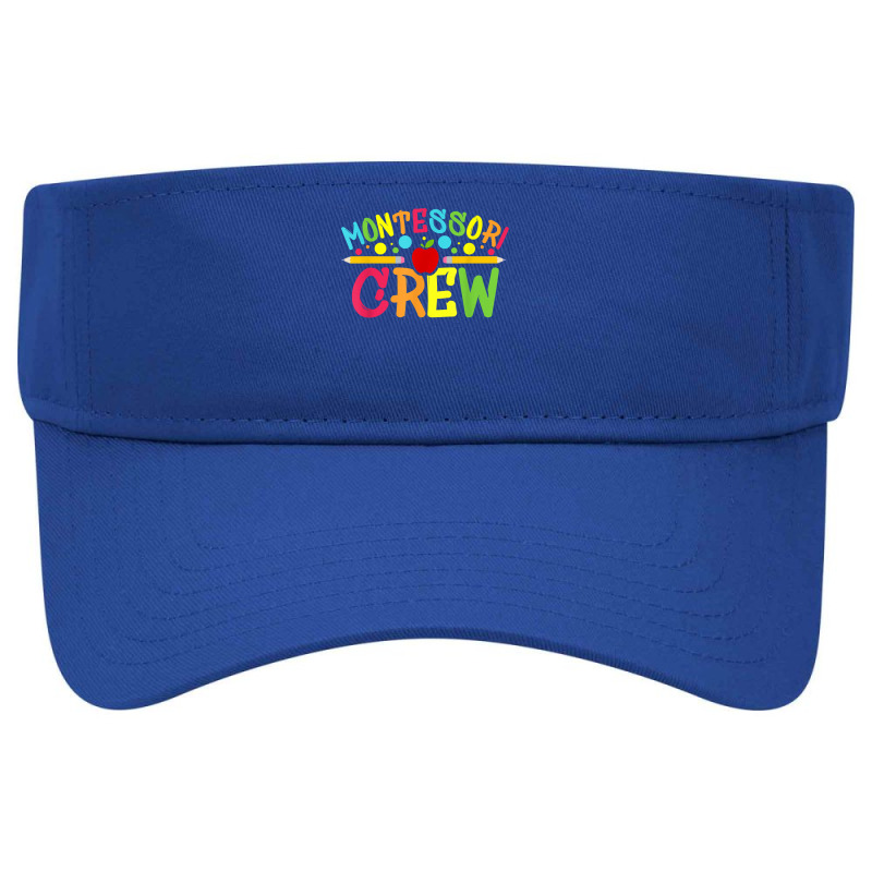 Funny Montessori Crew Montessori Teacher Back To School T Shirt Visor Hat | Artistshot