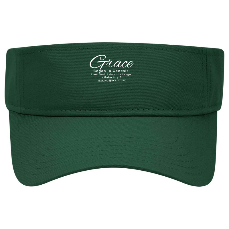 Grace Began In Genesis Script Edition Premium T Shirt Visor hat by Smykowskicalob1991 | Artistshot