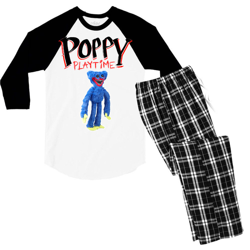 Huggy Wuggy Poppy Time Men's 3/4 Sleeve Pajama Set | Artistshot