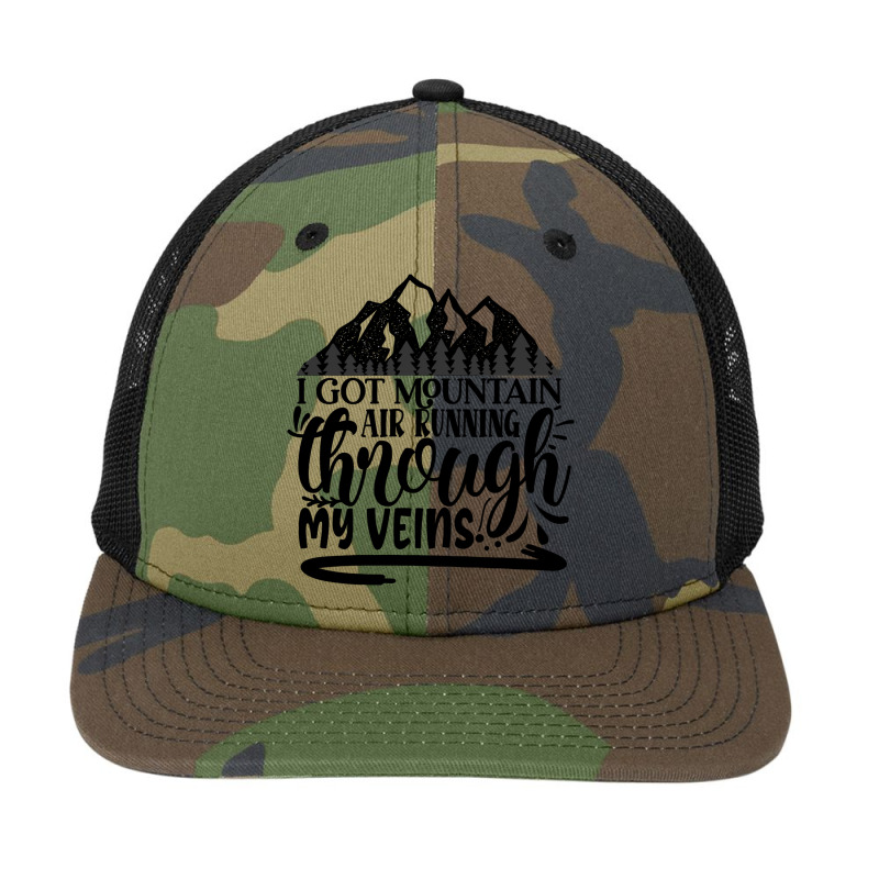 I Got Mountain Air Running Through My Veins Snapback Trucker Cap by romisiantaka | Artistshot