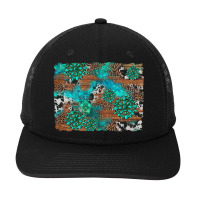 Gemstone Wood And Cowhide Background Snapback Trucker Cap | Artistshot