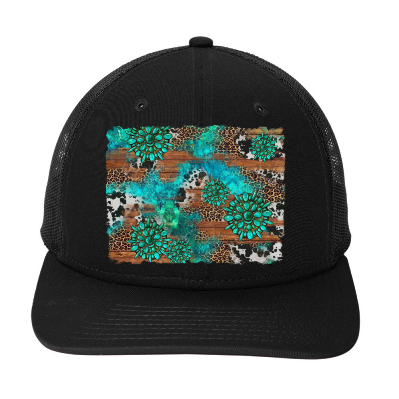 Gemstone Wood And Cowhide Background Snapback Trucker Cap | Artistshot