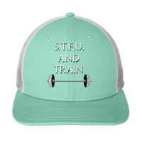 Womens Gym Lover Hardcore Stfu And Train Workout Don't Talk V Neck T S Snapback Trucker Cap | Artistshot