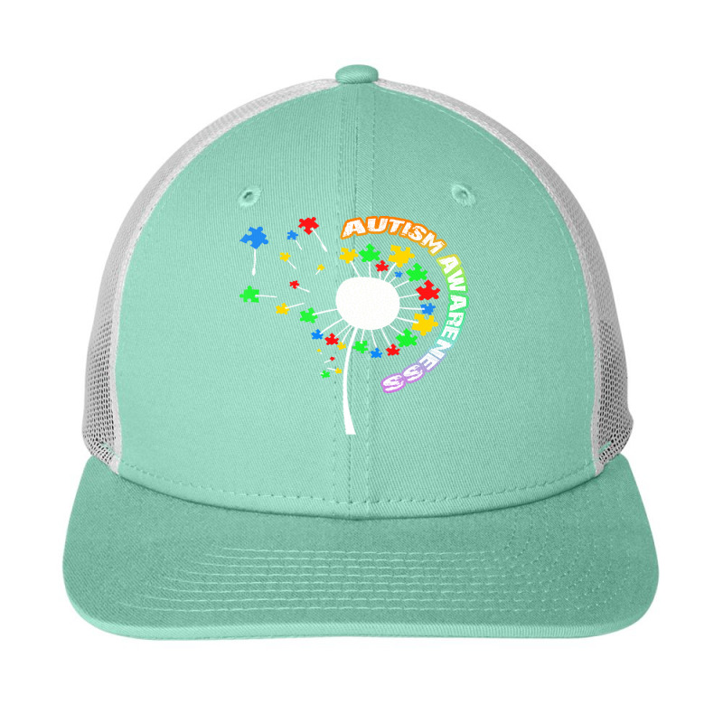 Autism Awareness T  Shirt Autism T  Shirt Autism Dandelion Flower Puzz Snapback Trucker Cap by vmcdermott132 | Artistshot