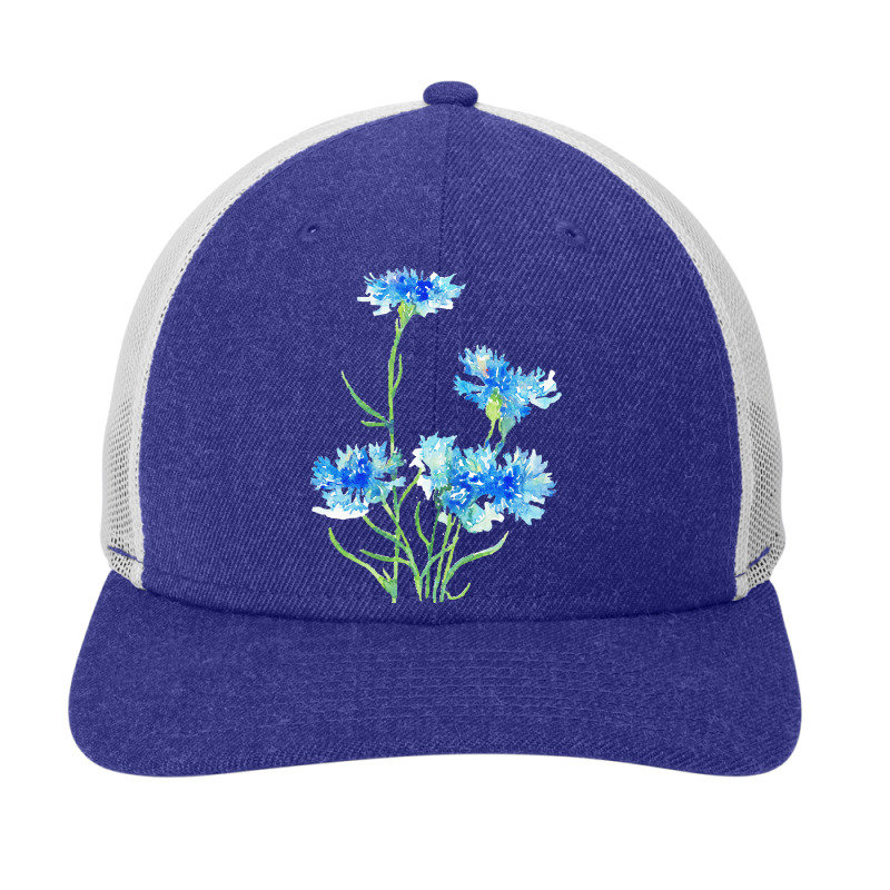 Cornflower Watercolor Painting T  Shirt Snapback Trucker Cap by tremaineconsidine474 | Artistshot