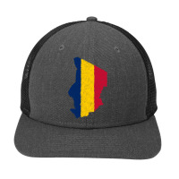 Chad Flag Map Drawing Line Art Snapback Trucker Cap | Artistshot