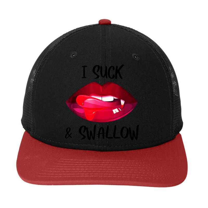 I Suck And Vampire Fangs Halloween Costume Snapback Trucker Cap by WuzzTees | Artistshot