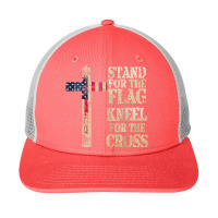 I Stand The Flag Kneel The Cross Us Snapback Trucker Cap | Artistshot