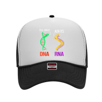 Womens Still Single Always Funny Dna & Rna Design Science V Neck T Shi Foam Trucker Hat | Artistshot