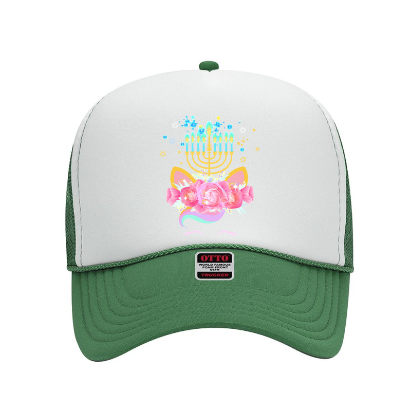 Cute Unicorn Face Hanukkah Gift T  Shirt Unicorn Face Hanukkah Funny H Foam Trucker Hat | Artistshot