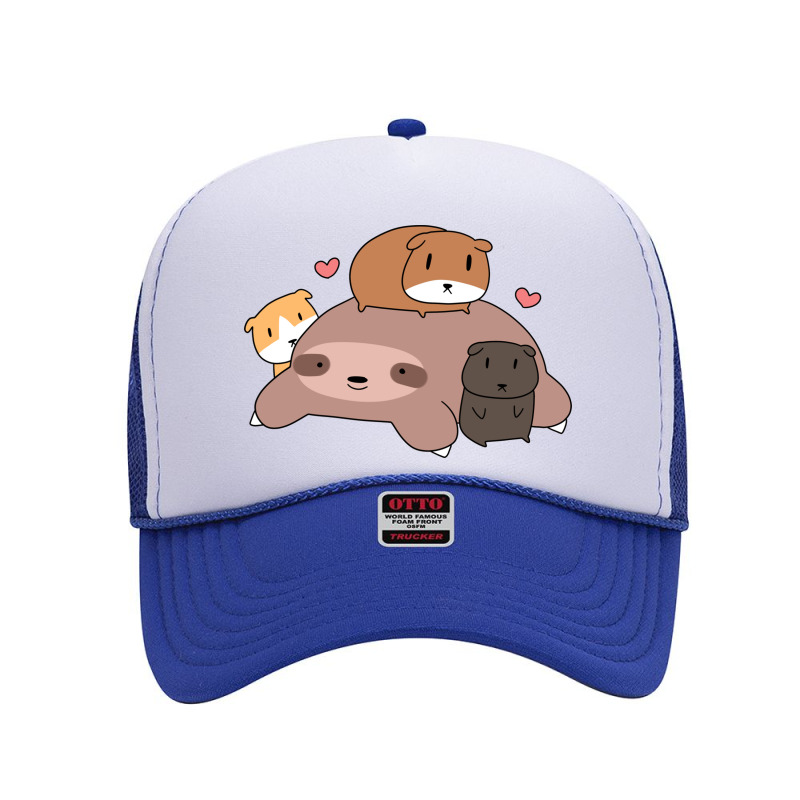 Sloth Loves Guinea Pigs Foam Trucker Hat | Artistshot