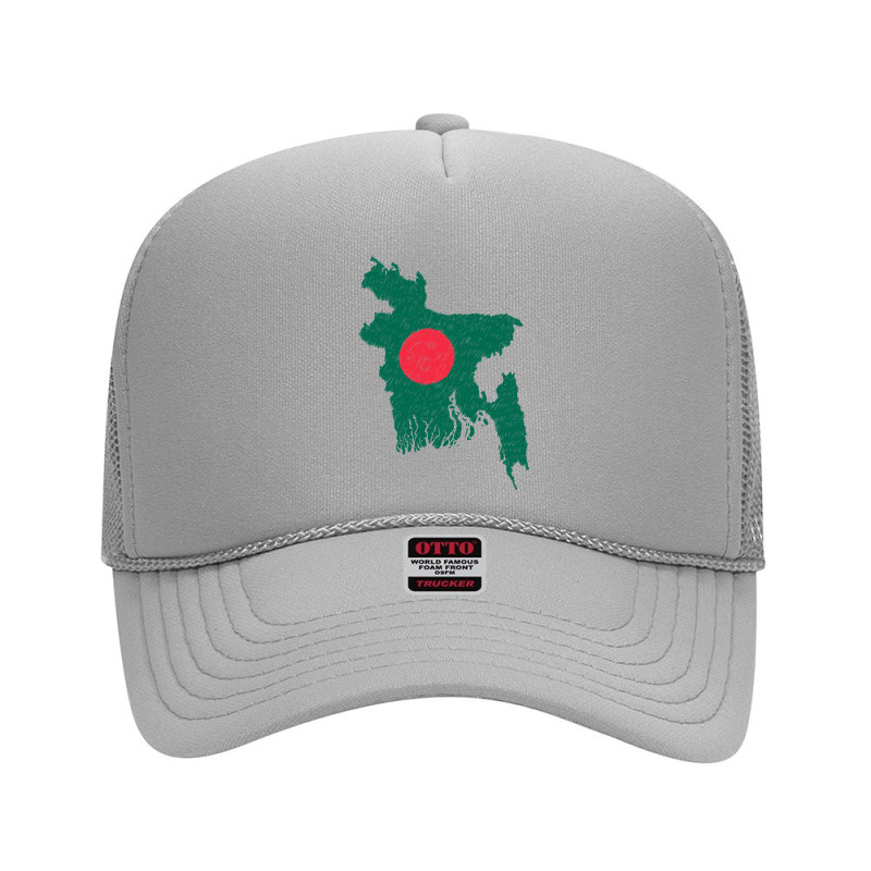 Bangladesh Map Flag Drawing Line Art Foam Trucker Hat | Artistshot